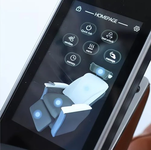 Car seat control display screen