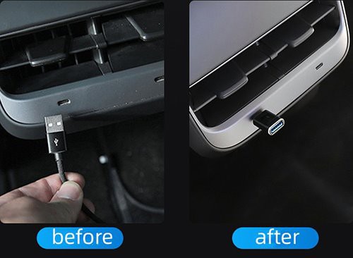 Tesla Y 3 usb charging adapter 2