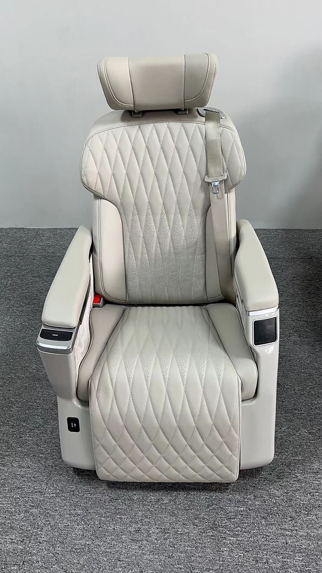 Kursi mewah baris tengah kulit nappa putih untuk model MPV